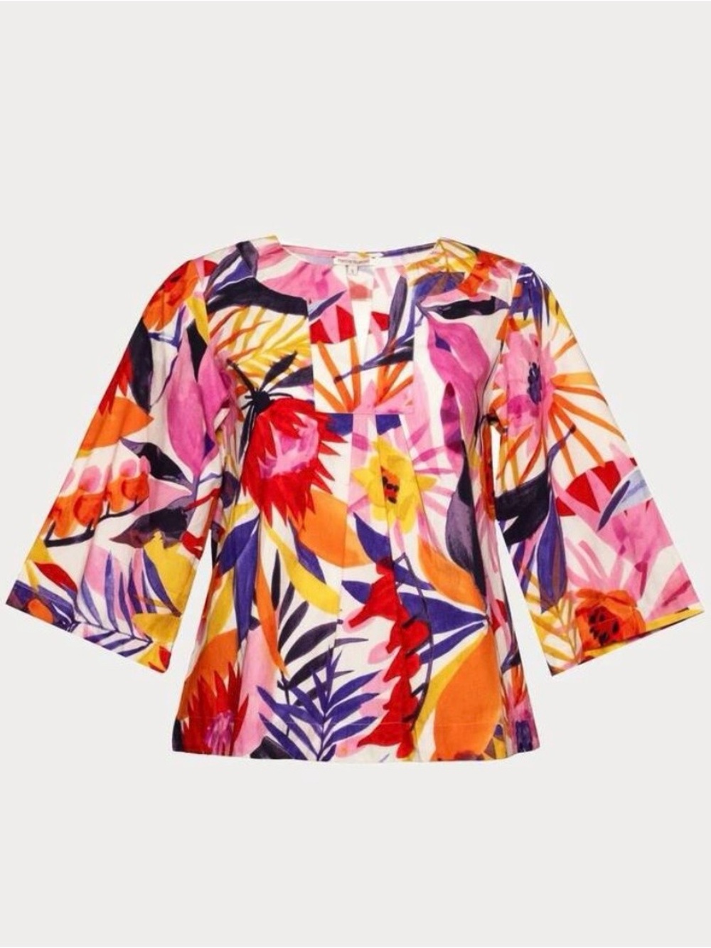 NWT Frances Valentine Easy Top Lanai Print Cotton Poplin Size Medium
